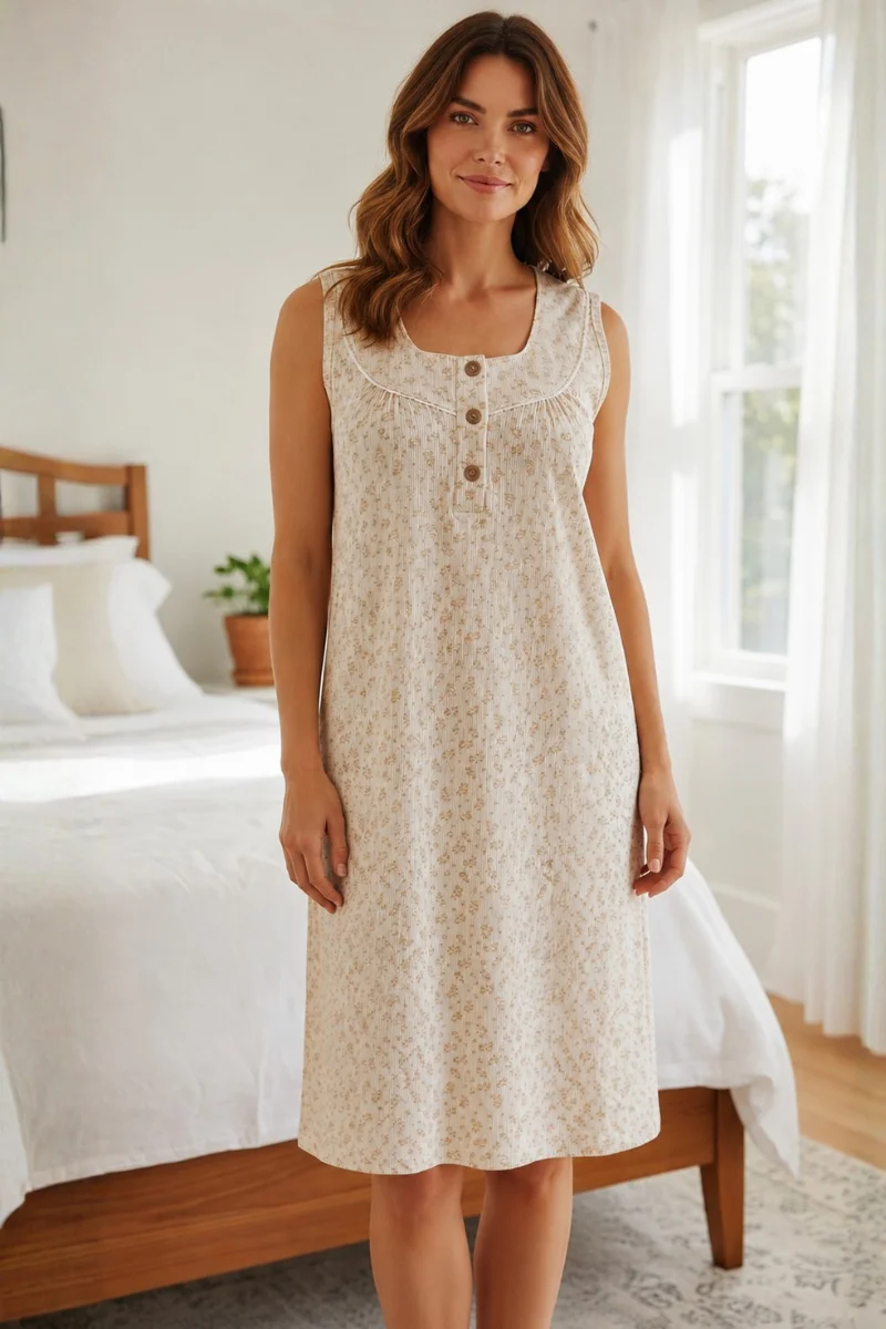 Batola estampada manga sisa para mujer color beige | Paulina's